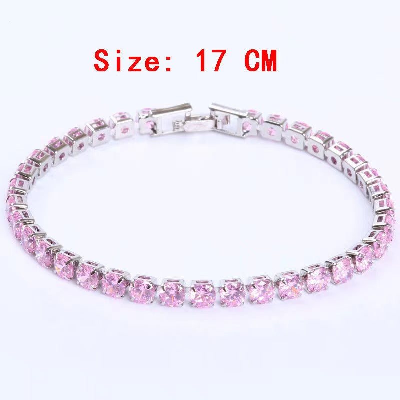 Wholesale Crystal Rose Gold Colored Zirconia Bracelet